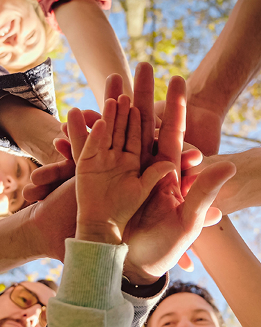 Hands in a circle